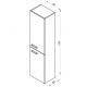 RAVAK Augstais skapis SB Chrome 350 R, balts RAVAK Augstais skapis SB Chrome 350 R, balts