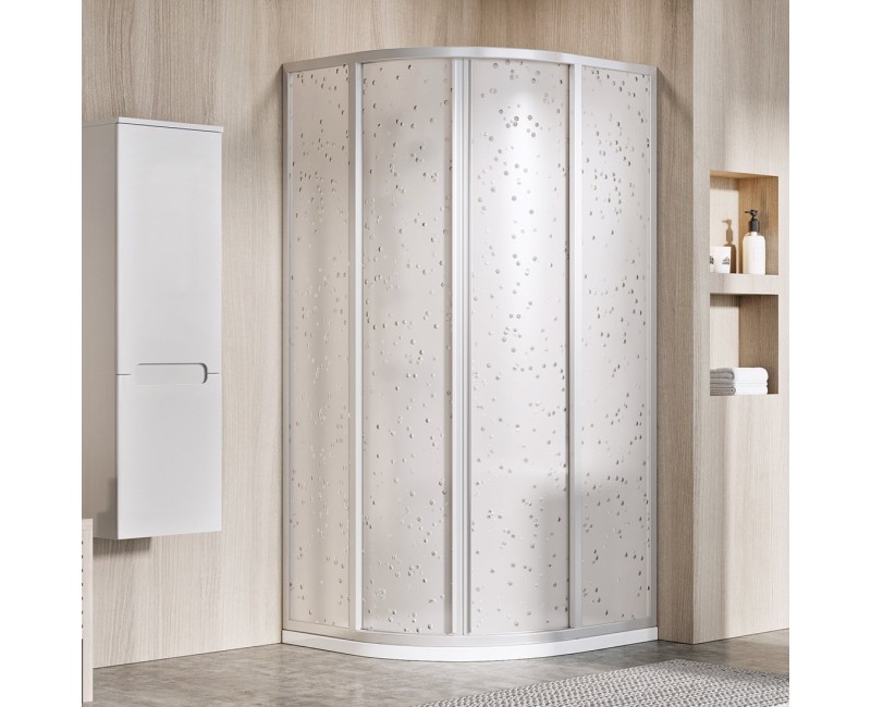 RAVAK Душевой уголок полукруглый SKCP4 90x90см, сатин/полистирол