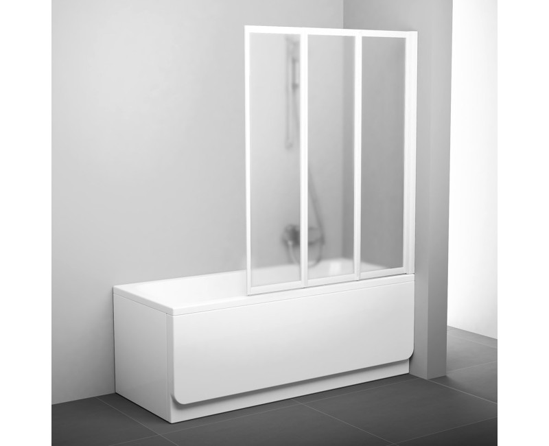 Ravak Trīsdaļīga vannas sieniņa VS3 130 balts/matēts