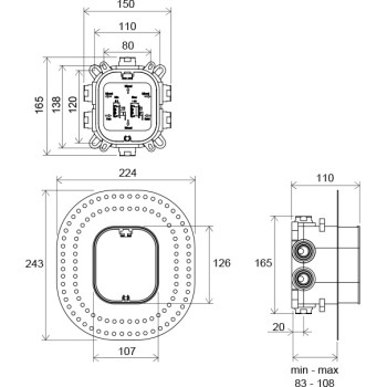 Ravak R-box Vari Механизм смесителя скрытого монатажа,X070139