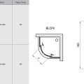 RAVAK Blix Pusapaļā dušas kabīne BLCP4 90x90cm, satīns/grape