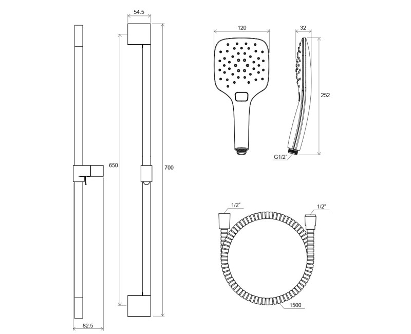 Ravak Dušas komplekts 70cm, X07S002