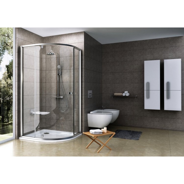 RAVAK PIVOT Pusapaļā dušas kabīne PSKK3 90x90cm, satīns/satīns RAVAK PIVOT Pusapaļā dušas kabīne PSKK3 90x90cm, satīns/satīns
