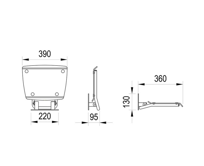 RAVAK Сиденье для душевых кабин OVO B, B8F0000051