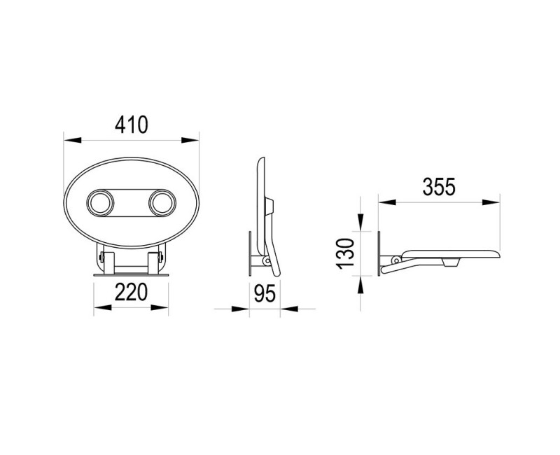 RAVAK Сиденье для душевых кабин OVO P II, B8F0000056
