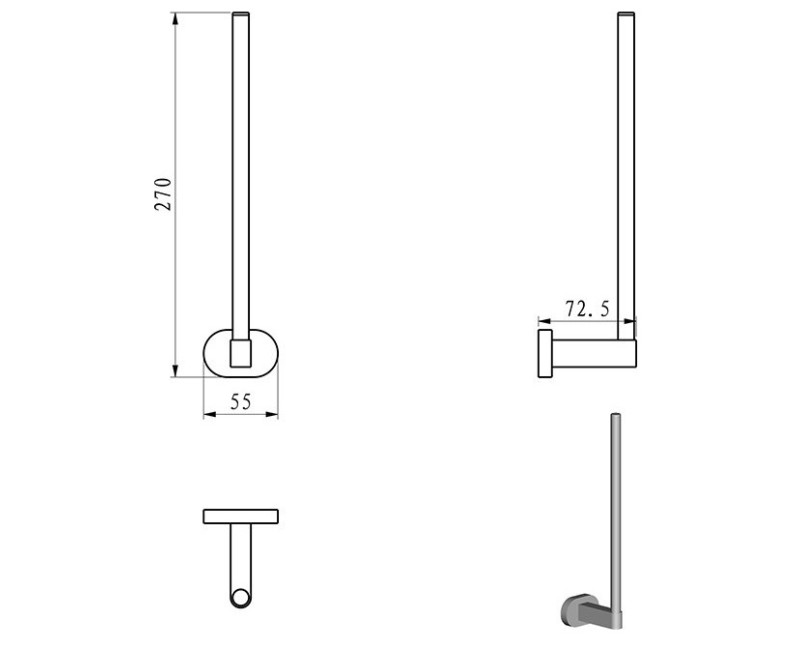 Ravak Chrome Держатель туалетной бумаги, хром CR 420.00