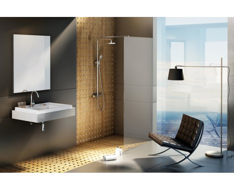 RAVAK Dušas siena Walk In Wall Black 70x200cm, GW9W10300Z1