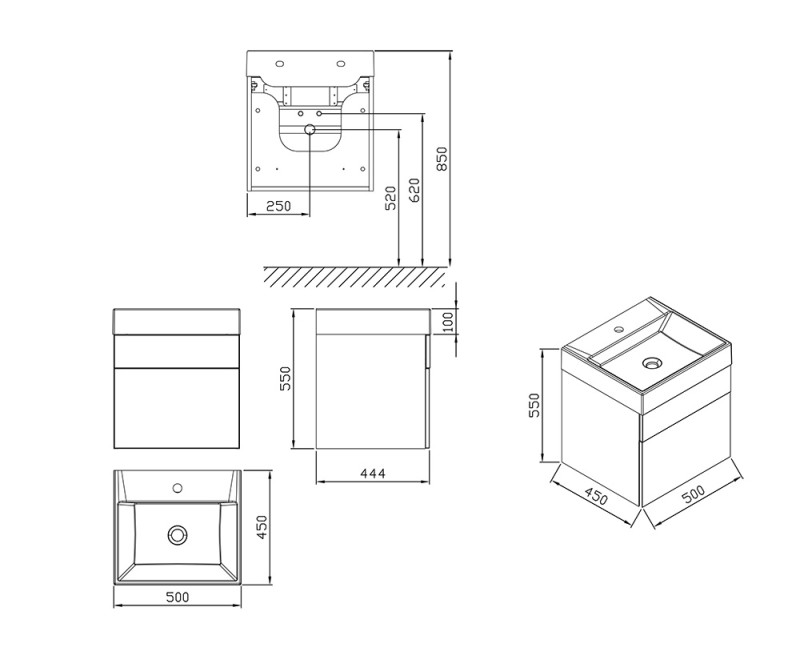 Ravak SD Natural 500 Тумба под умывальник, X000001051
