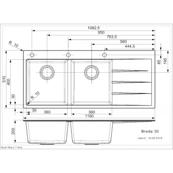 Reginox Breda 30 Virtuves izlietne 116x51cm, R33739