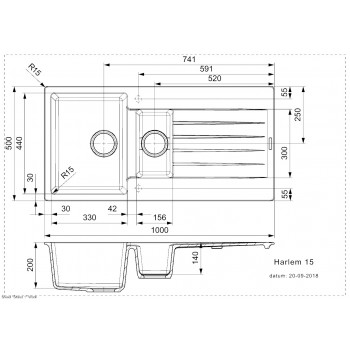Reginox Harlem 15 Кухонная мойка 100x50см, R31308