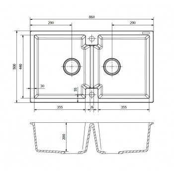 Reginox Amsterdam 20 Кухонная мойка 86x50см, R30998