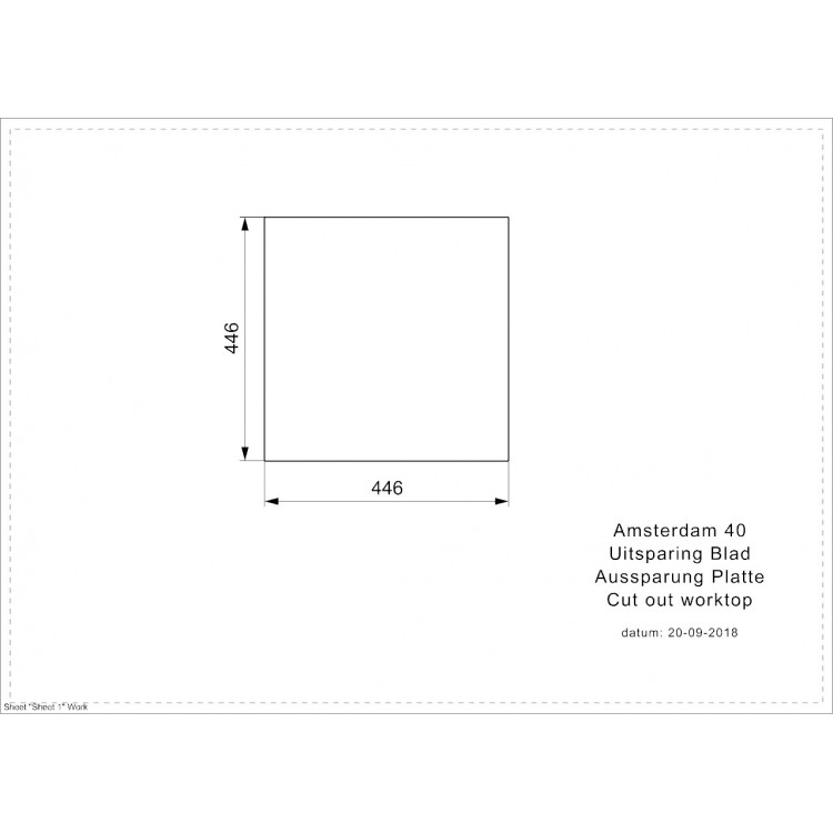 Reginox Amsterdam 40 Virtuves izlietne 46x46cm, R32312
