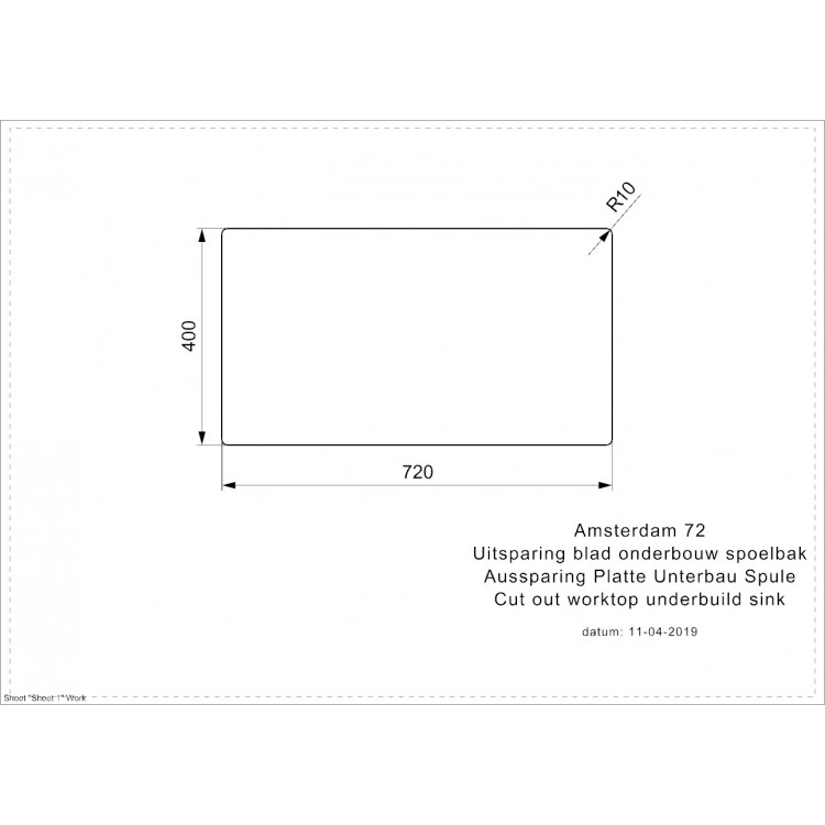 Reginox Amsterdam 72 Virtuves izlietne 78x46cm, R30905
