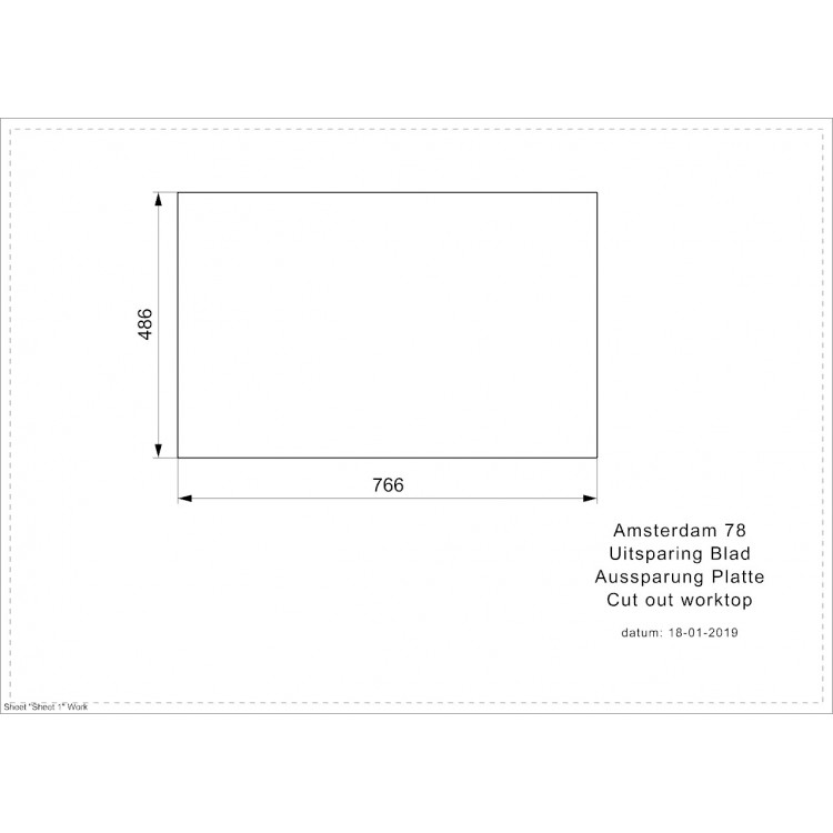 Reginox Amsterdam 78 Virtuves izlietne 78x50cm, R32770