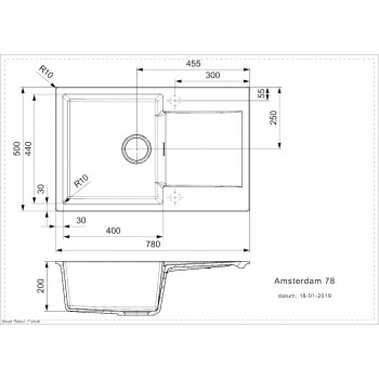 Reginox Amsterdam 78 Virtuves izlietne 78x50cm, R32749