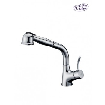 BLUE WATER RETRA Virtuves jaucējkrāns ar izvelkamu dušu, hroms