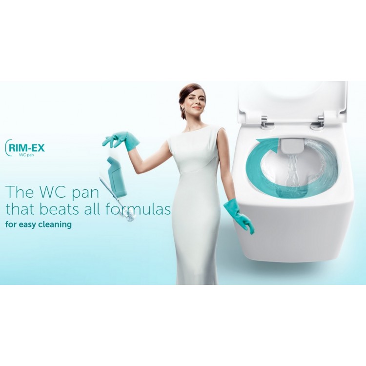 Vitra Sento Rim-ex Piekaramais WC ar SC vāku, 7748/120-003