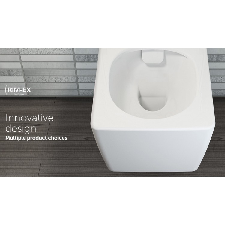 Vitra Sento Rim-ex Piekaramais WC ar SC vāku, 7748/120-003