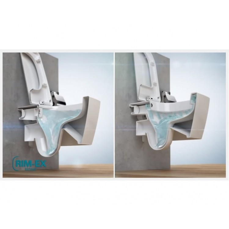 Vitra Sento Rim-ex Piekaramais WC ar SC vāku, 7748/120-003