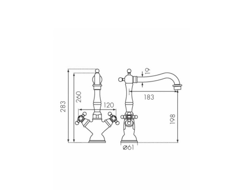 BLUE WATER RIMINI-INOX cмеситель для кухни