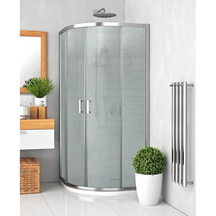 Roltechnik Душевой уголок полукруглый LLR2 800x800mm, блестящий