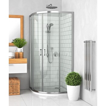 Roltechnik Душевой уголок полукруглый LLR2 800x800mm, блестящий