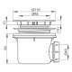 Roltechnik Dušas sifons 90mm, 8100015 Roltechnik Dušas sifons 90mm, 8100015