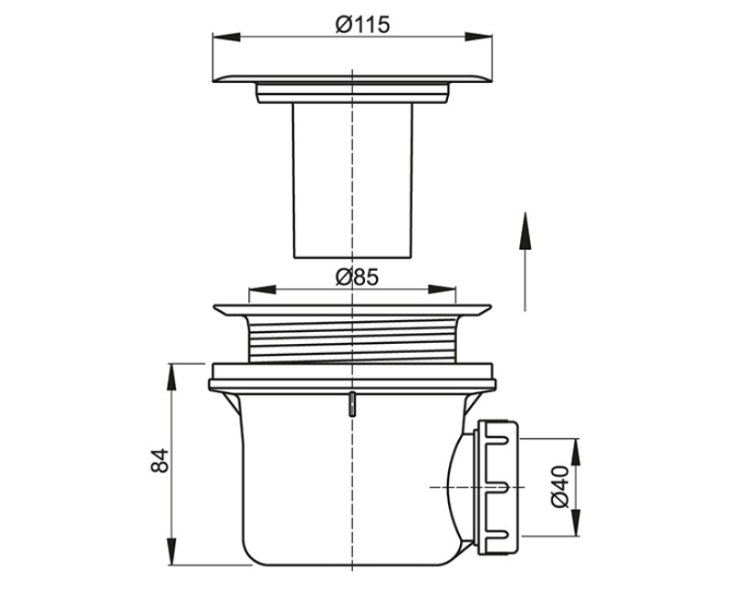 Roltechnik Dušas sifons 90mm, 8100014