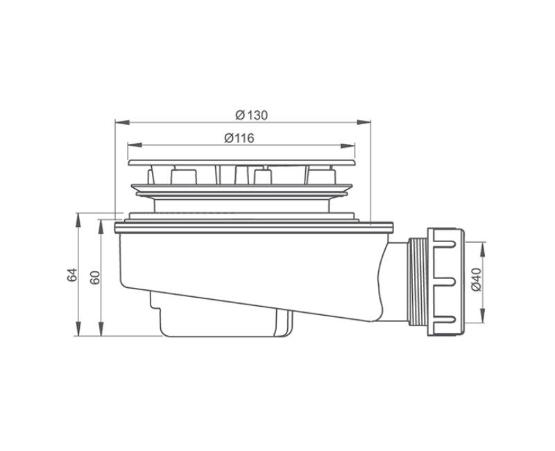 Roltechnik Сифон для поддонов 90mm, 8100034