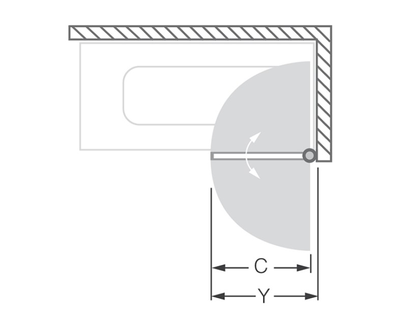 Roth Шторка на ванну SCREEN MINI 635mm