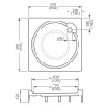 Roltechnik Душевой поддон квадратный ALOHA-P 800x800, balts