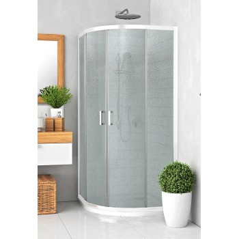 Roltechnik Pusapaļa dušas kabīne LLR2 800x800 mm, balts