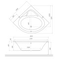 Roltechnik Угловая ванна FLORA NEO 120x120
