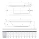 Roth Vanna KUBIC NEO SLIM 180x80 cm Roth Vanna KUBIC NEO SLIM 180x80 cm