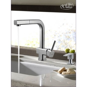 BLUE WATER ROSA-INOX cмеситель для кухни с выдвижным изливом