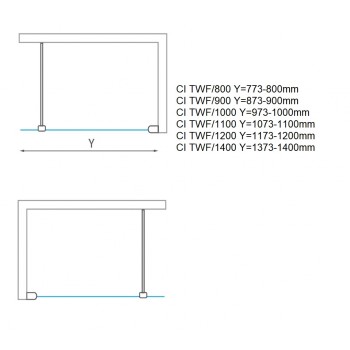 Roth Душевая стенка Calida Walk-In 90x220 cm,CITWF09020VPF