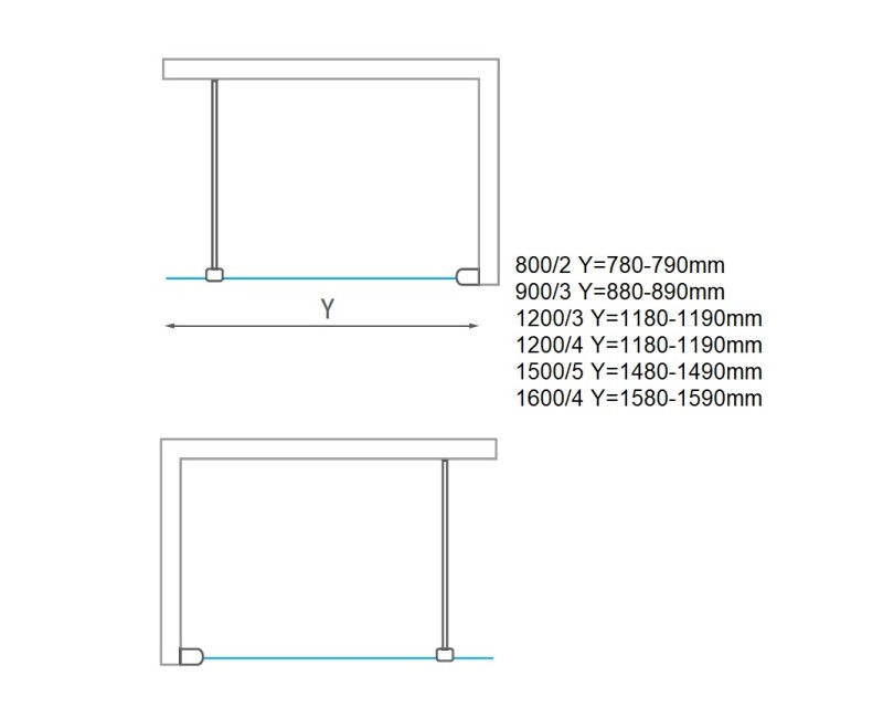 Roth Dušas siena PHILLY LOFT SKY 160x200 cm