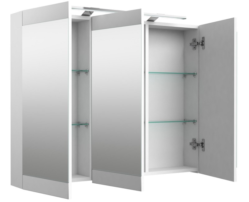 SERENA Retro Vannas istabas spoguļskapītis 100 cm ar LED 1302711