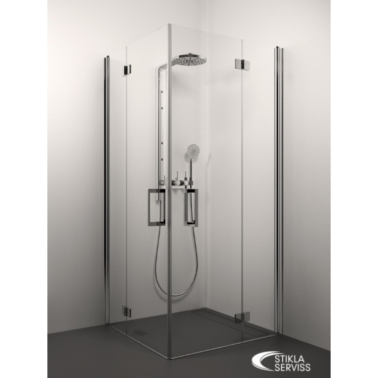 Stikla Serviss Dušas stūris kvadrātveida ALEXA 80x80cm Stikla Serviss Dušas stūris kvadrātveida ALEXA 80x80cm