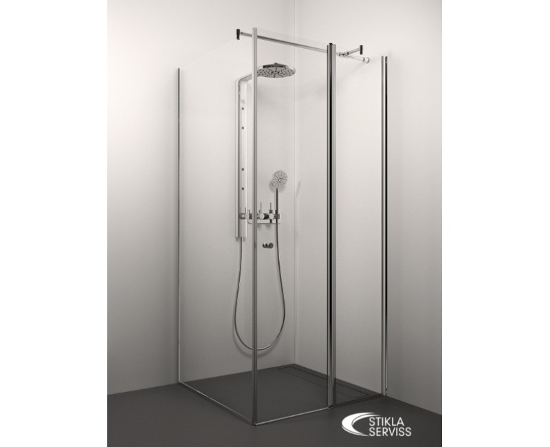 Stikla Serviss Dušas stūris kvadrātveida LAURA 90x90cm