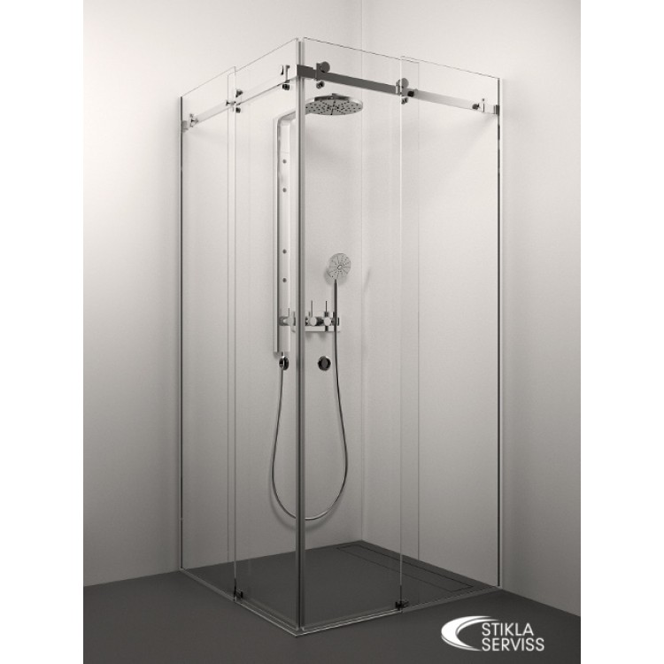 Stikla Serviss Dušas stūris kvadrātveida SABRINA 70x70cm