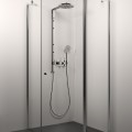 Stikla Serviss Dušas stūris piecstūru SIMONA 90x90cm