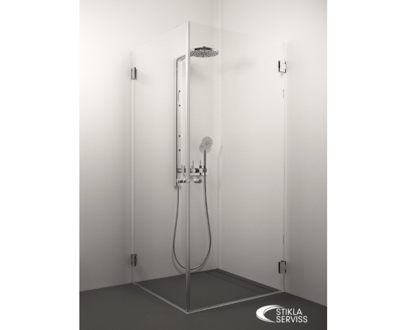 Stikla Serviss Dušas stūris kvadrātveida SOFIA 100x100cm
