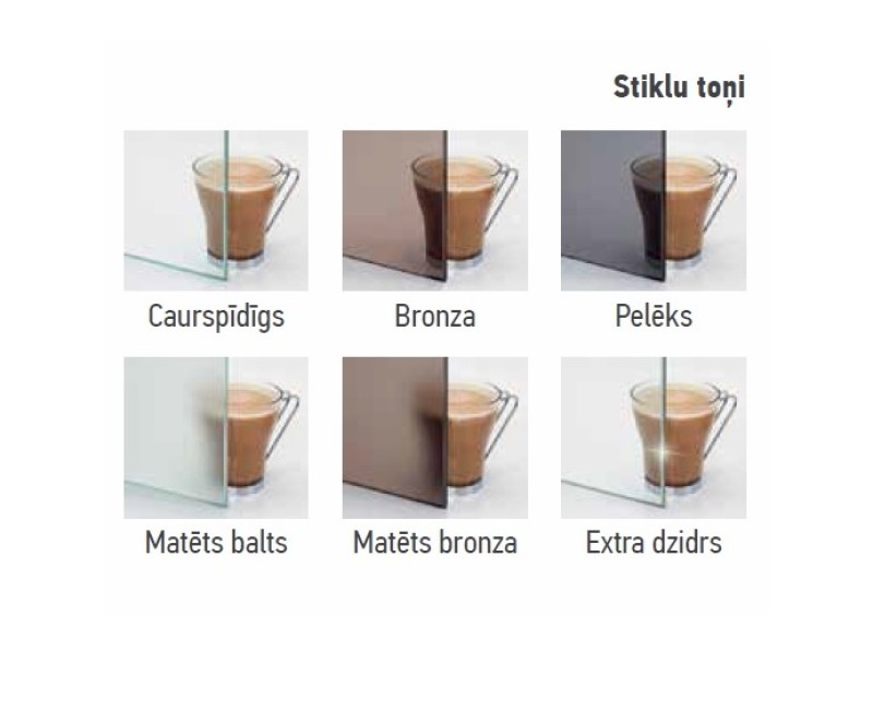 Stikla Serviss Dušas stūris kvadrātveida SABRINA 80x80cm