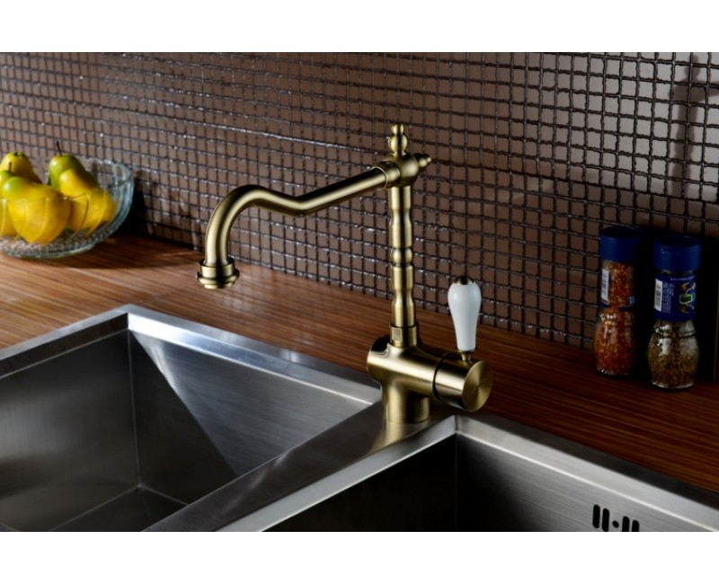 BLUE WATER SYCYLIA Virtuves jaucējkrāns, antīks zelts
