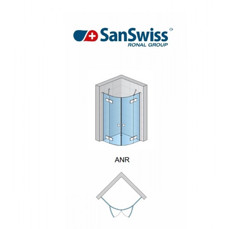 SanSwiss ANNEA ANR Dušas stūris pusapaļs 90x90cm SanSwiss ANNEA ANR Dušas stūris pusapaļs 90x90cm