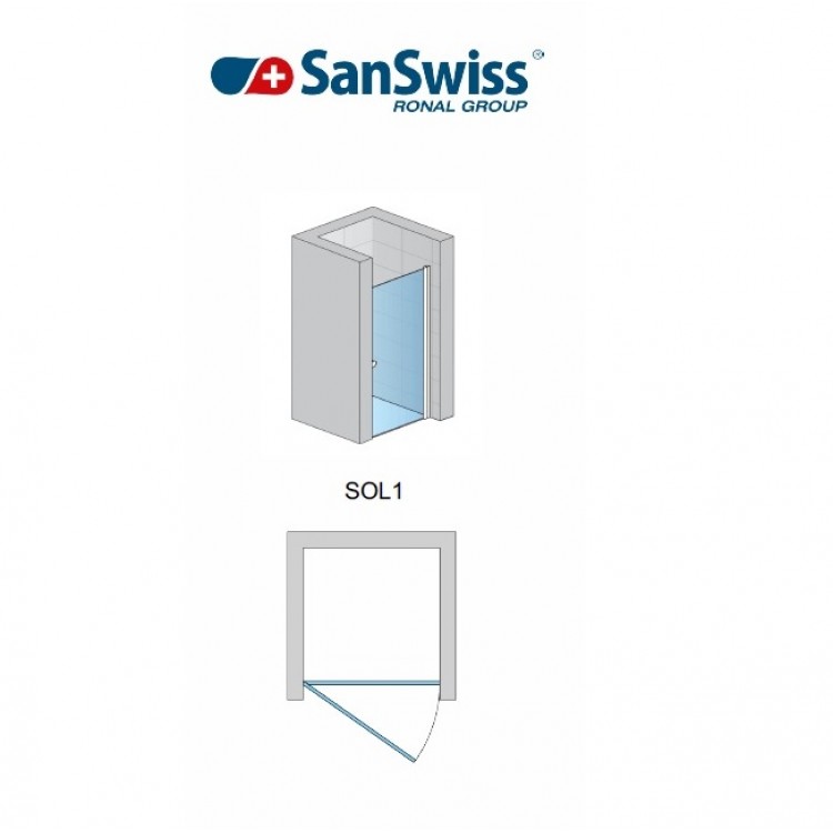 SanSwiss SOLINO Dušas durvis nišām SOL1 100 cm SanSwiss SOLINO Dušas durvis nišām SOL1 100 cm