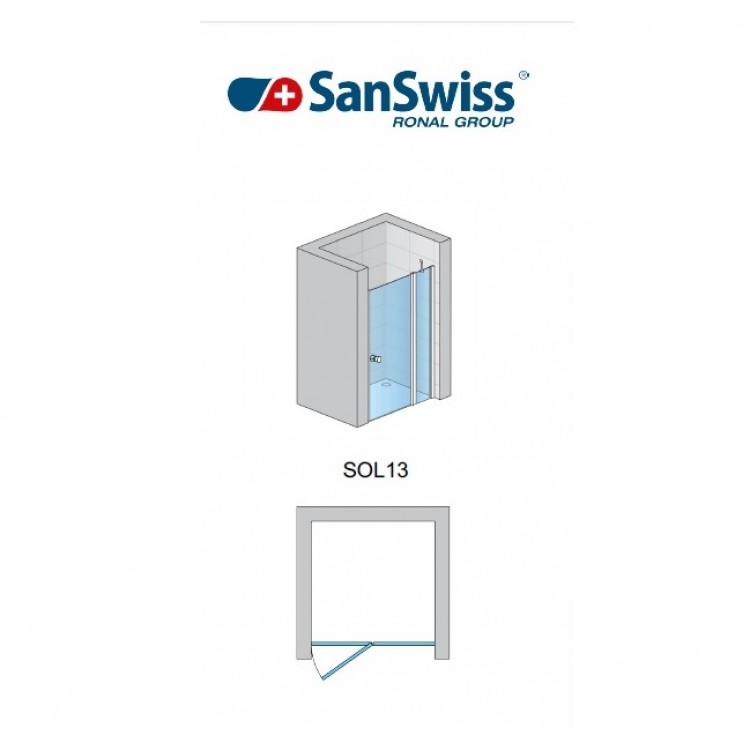 SanSwiss SOLINO Dušas durvis nišām SOL13 90 cm