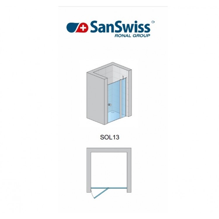 SanSwiss SOLINO Dušas durvis nišām SOL13 80 cm SanSwiss SOLINO Dušas durvis nišām SOL13 80 cm