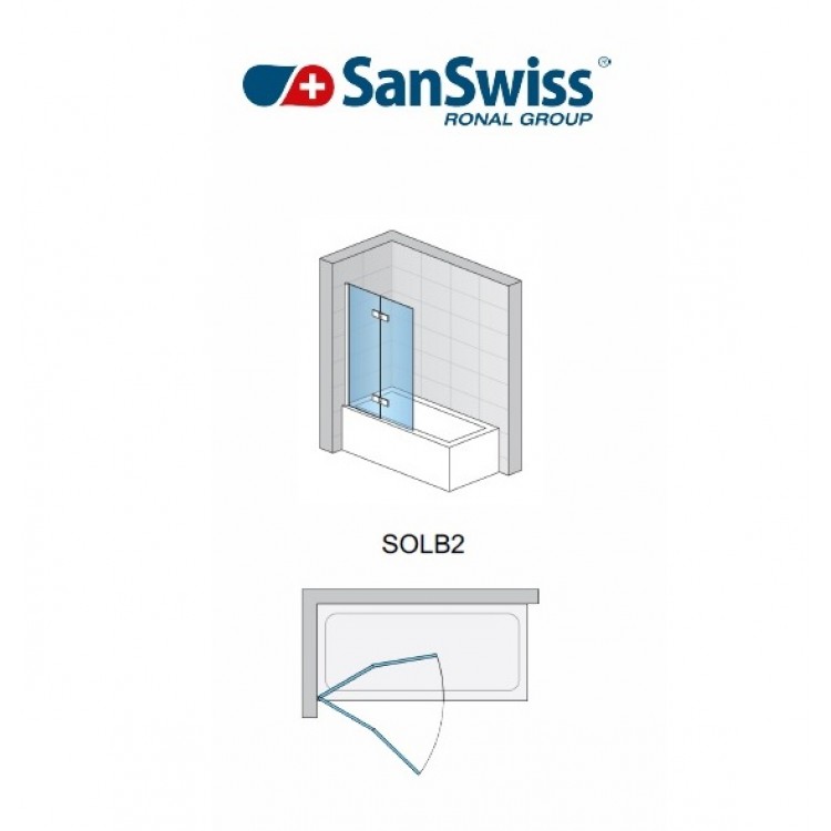 SanSwiss SOLINO SOLB2G Vannu sieniņa 1000mm SanSwiss SOLINO SOLB2G Vannu sieniņa 1000mm